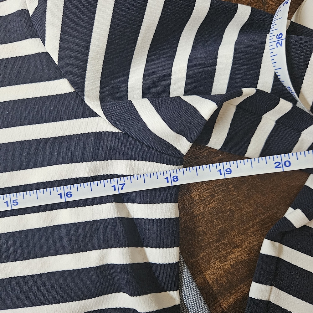 Authentic Saint James French Navy Tee - Vertical Stripe Shoulder Detail - Picture 6 of 8